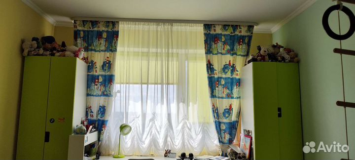 Занавески детские, покрывало, подушки