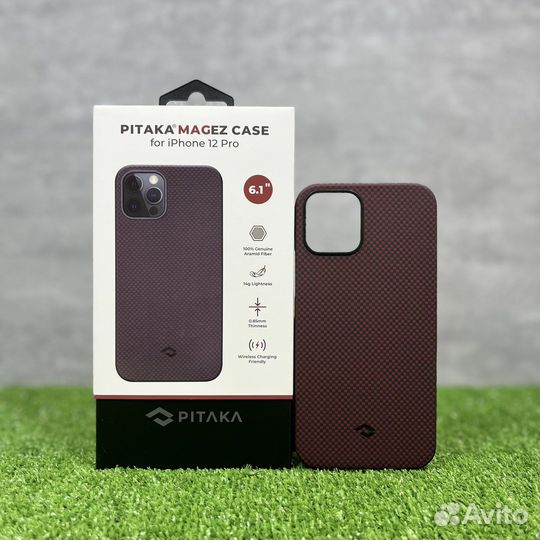 Чехол Pitaka для iPhone 12 Pro Max борд клетка