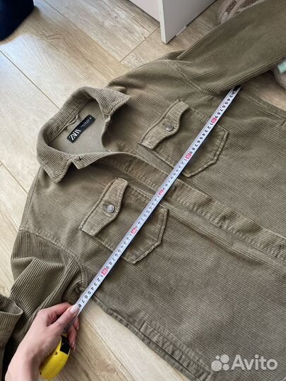 Вельветовая рубашка zara 42