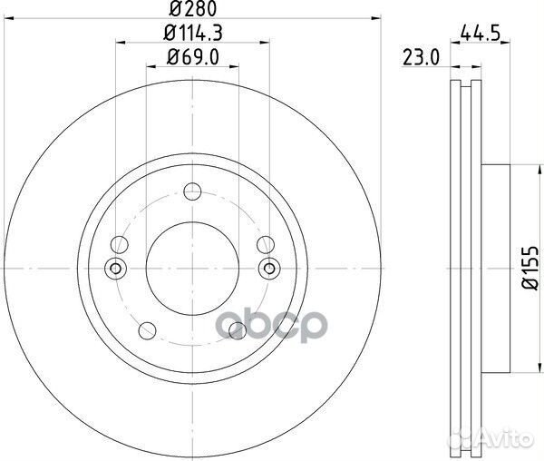 Диск тормозной перед ND6028K nisshinbo