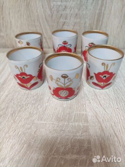 Фарфоровые стопки набор 6 шт лфз СССР