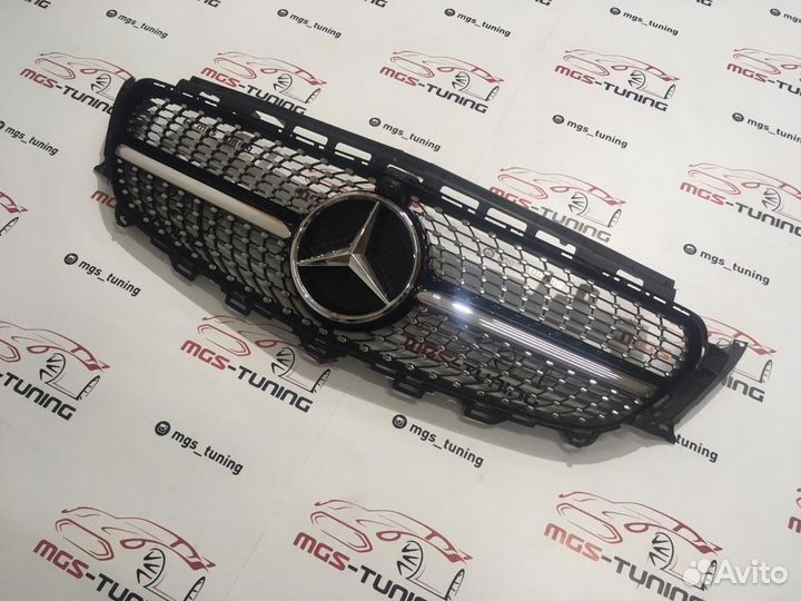 Решетка на Mercedes GLK 12-15г. Diamond Silver