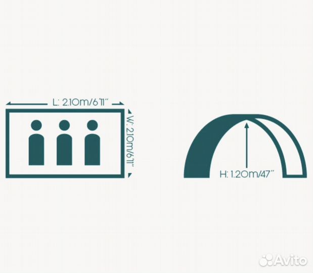 Палатка трехместная новая