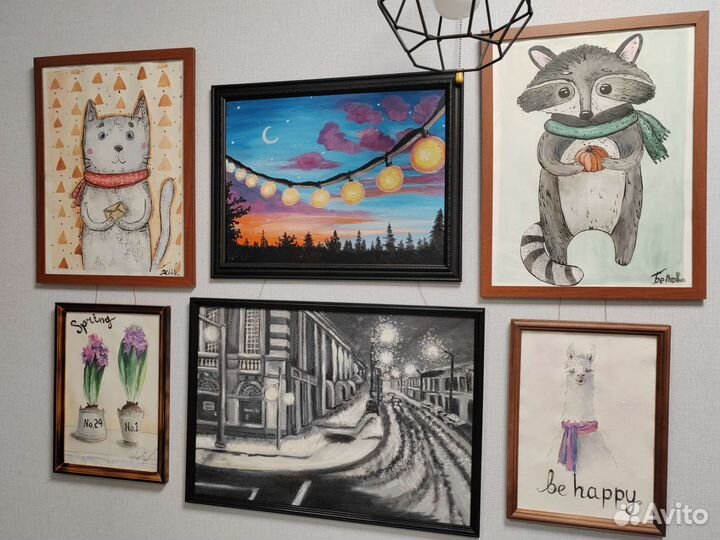 Картина акварелью, картина маслом