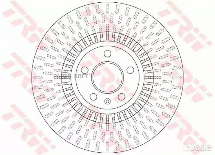 TRW DF6216 Диск тормозной audi A6/A7 quattro 11- п