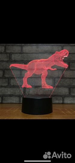Динозавр 3d Ночник
