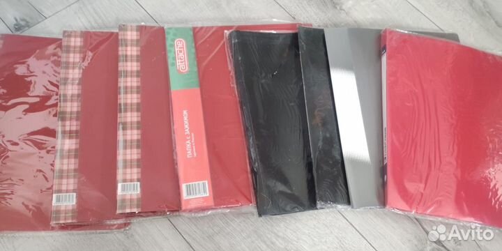 Папки регистраторы, с файлами и на зажимах 12 штук