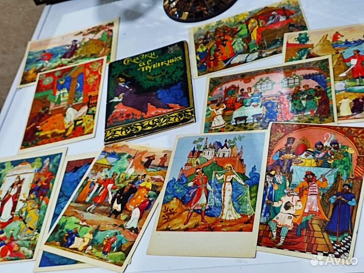 Набор открыток Сказки А.С Пушкина 1965 г