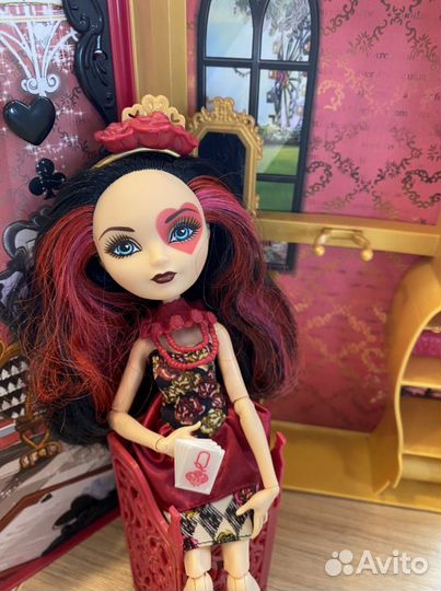 Кукла ever after high lizzie hearts с домиком