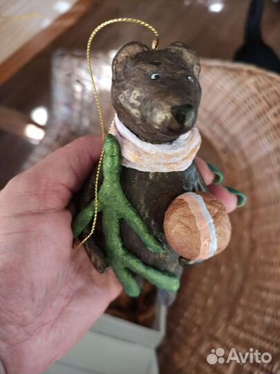 Новогодние игрушки из ваты для большой елки