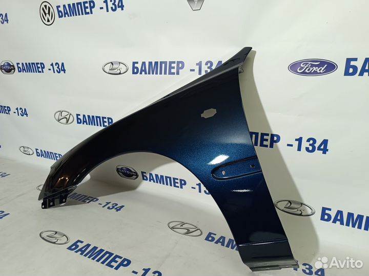 Крыло переднее левое hyundai accent синее B04