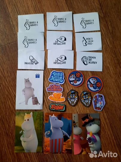 Тикеры токеры 2, наклейки Moomin, цена за всё