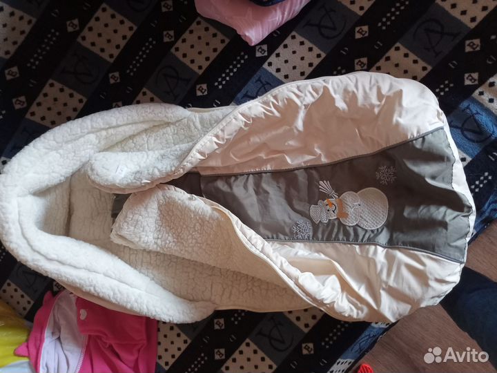 Меховой конверт в коляску овчина