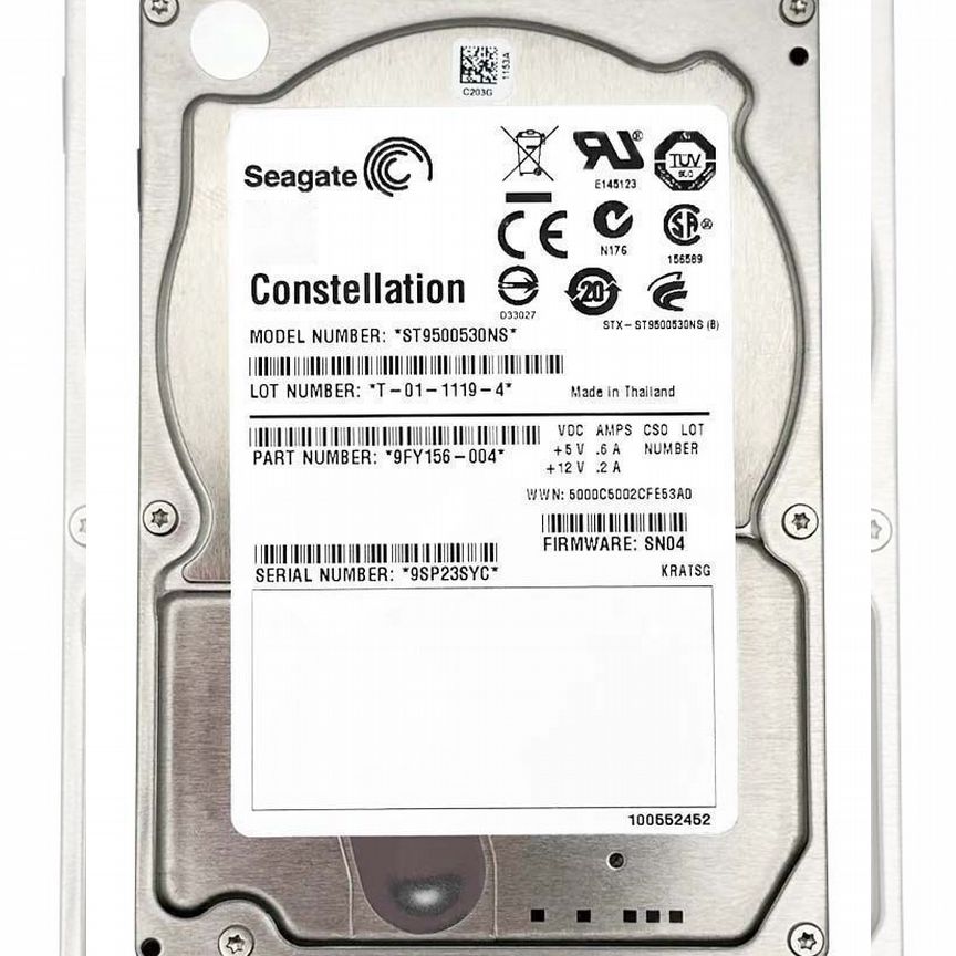 [ST9500530NS] Жесткий Диск Seagate 500gb Sata St9500530ns
