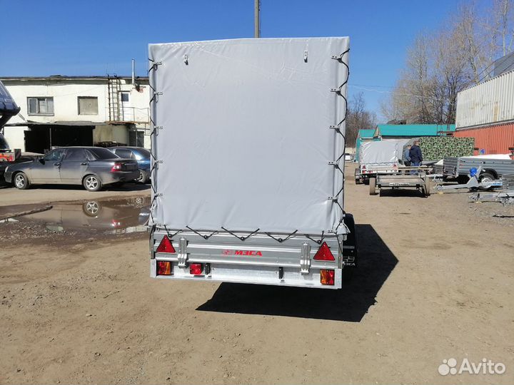 Прицеп с тентом аэро. Укороченная модель