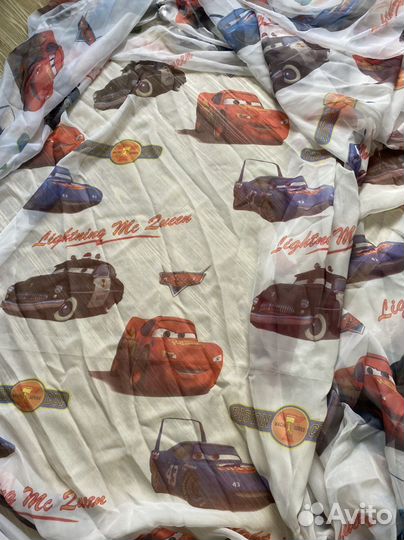 Продам б/у тюль в детскую «Тачки»