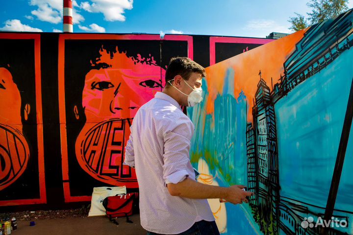 Граффити, Роспись стен