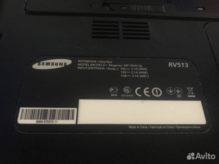 Ноутбук samsung rv513l