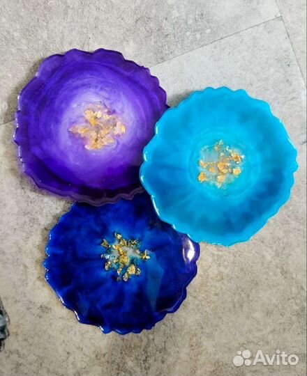 Подстаканник ручной работы из эпоксидной смолы