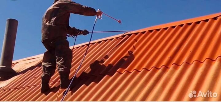 Очистка чистка покраска ворот перил дома