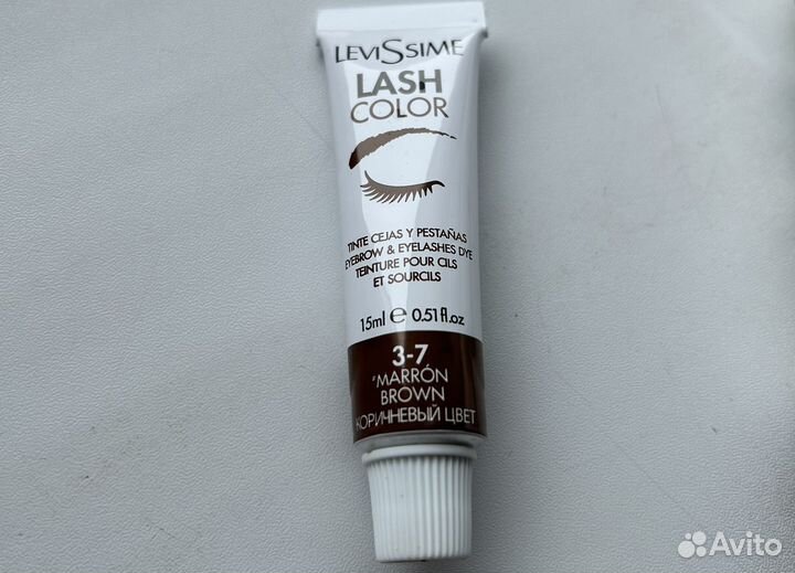 Краска для бровей коричневая и окислитель