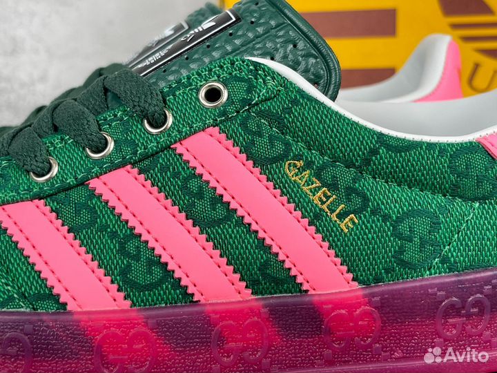 Adidas x Gucci Gazelle Green GG Monogram