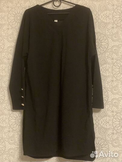 Платье черное женское, 52 размер