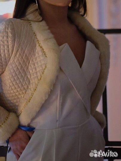 Комбинезон женский белый вечерний 44 46