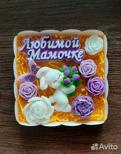 Мыло ручной работы с Днём Матери