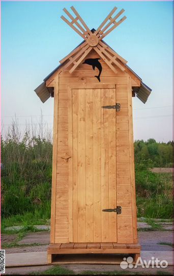 Дачный туалет деревянный ACC342