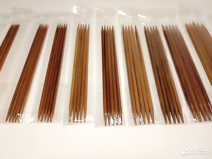 Набор бамбуковых чулочных спиц, 13 см