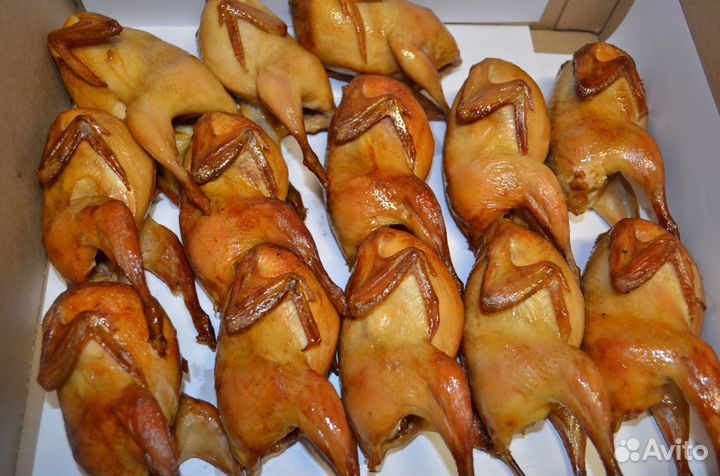 Копчёное мясо перепелов, перепелиные яйца