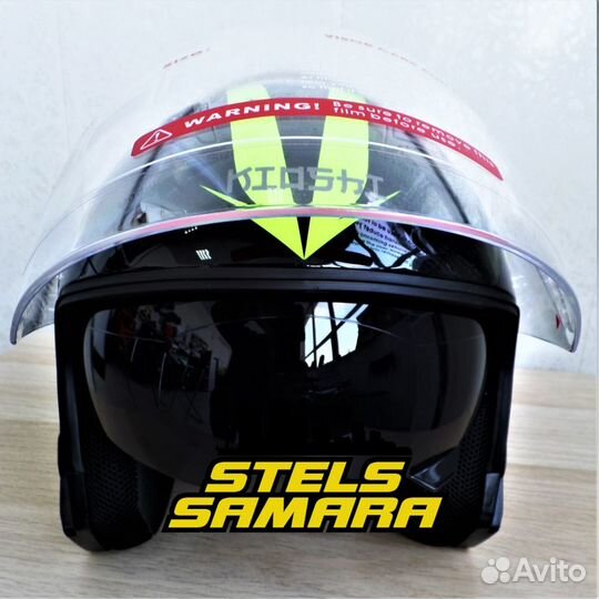 Шлем открытый со стеклом и очками