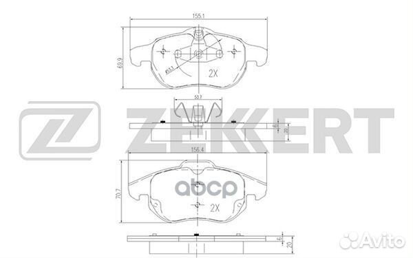 Колодки торм. диск. передн. Fiat Croma (194) 05