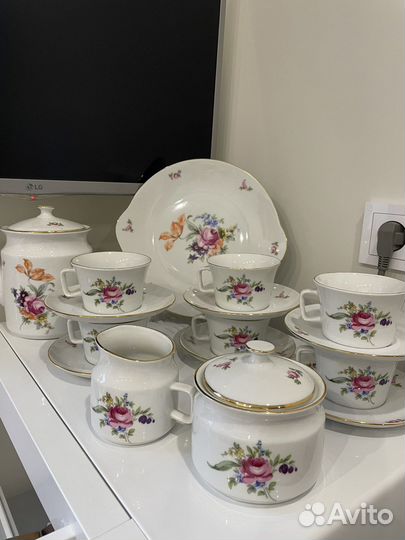 Чехословакия Мейсонский букет 16 пр и kаhla 26 пр