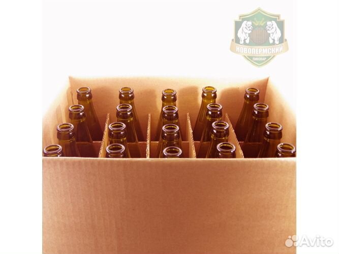 Бутылка пивная коричневая 0,5 л. коробка 20 шт