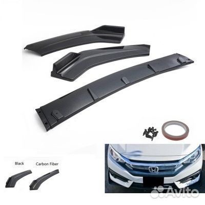 Накладка переднего бампера - карбон