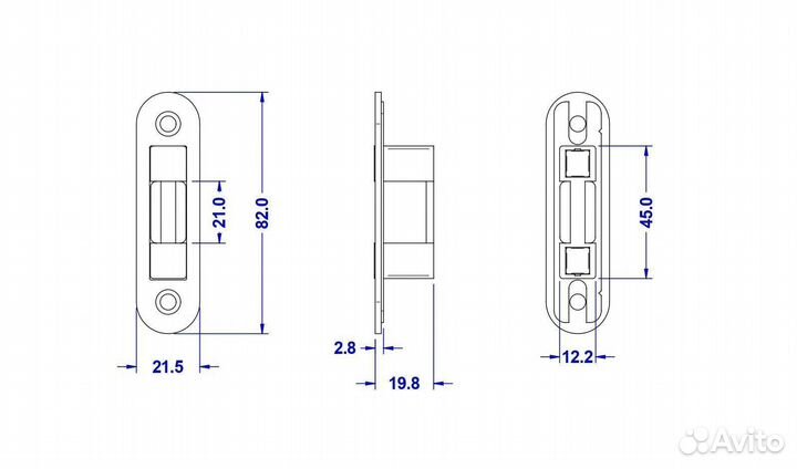 Магнитная ответная часть для замка
