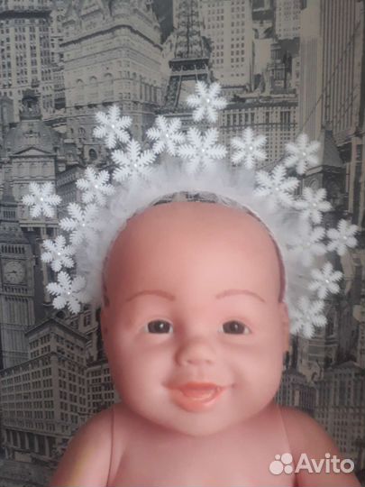 Ободок снежинки мелкие