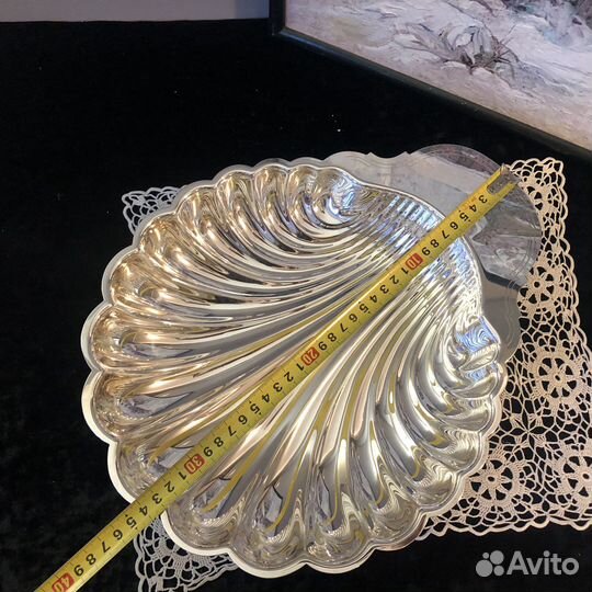 Посеребренное блюдо/икорница Christofle