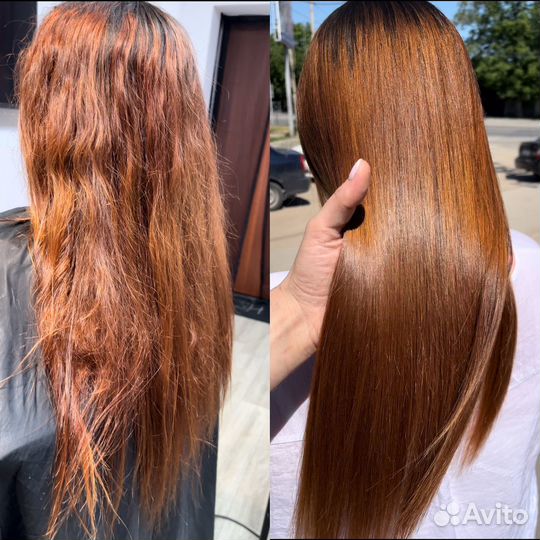Кератиновое выпрямление волос