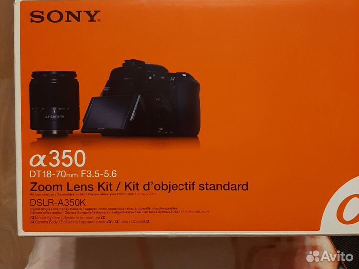 Фотоаппарат sony alpha 350
