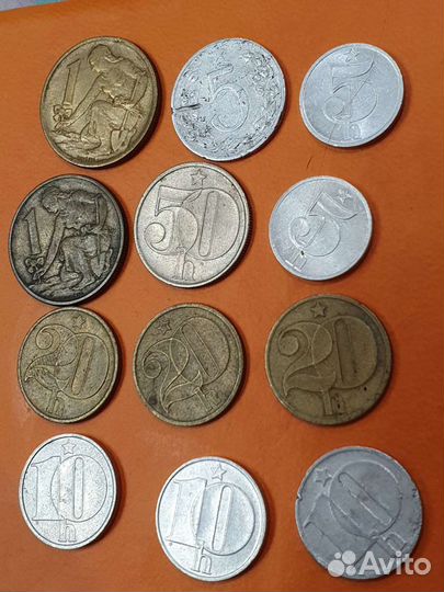 Монеты Чехословакии, Польши, фрг, гдр и др.стран