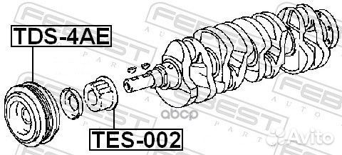 Шкив коленвала toyota 4AFE/5AFE/7AFE/8AFE