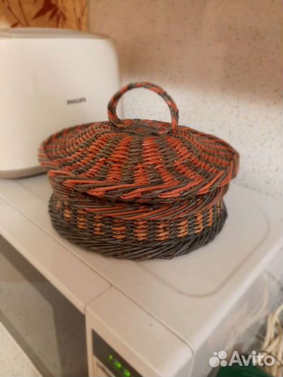 Ваза для печенья из бумажной лозы