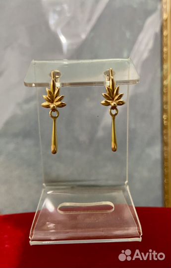 Золотые серьги СССР 583 проба