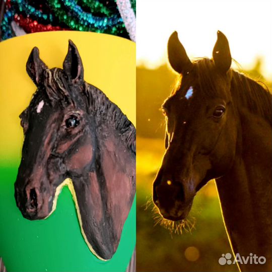 Барельеф по фото лошади