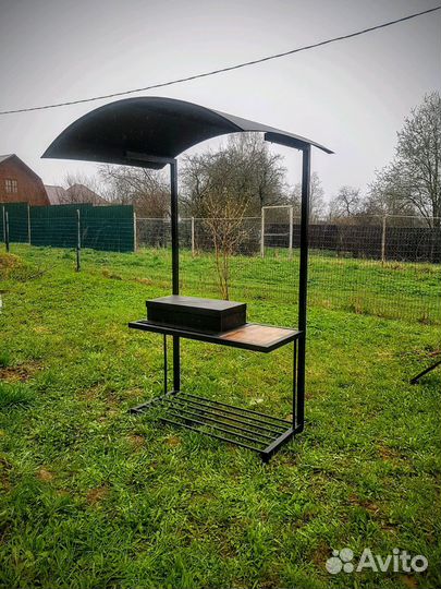Мангал с крышей для дачи