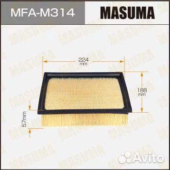 Воздушный фильтр masuma MFA-M314