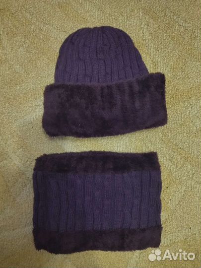 Женская шапка и снуд